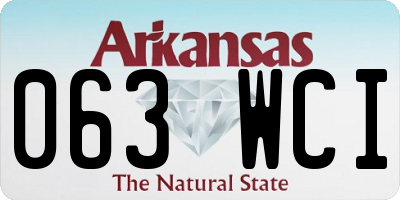 AR license plate 063WCI