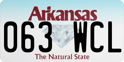AR license plate 063WCL
