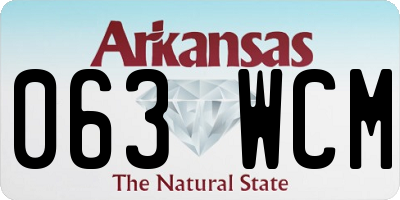 AR license plate 063WCM