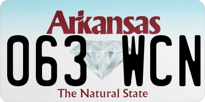AR license plate 063WCN