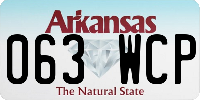AR license plate 063WCP