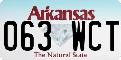 AR license plate 063WCT