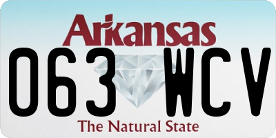 AR license plate 063WCV