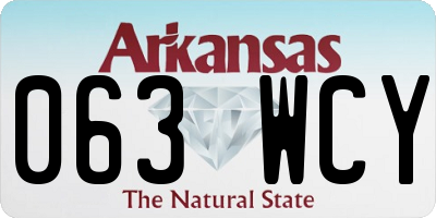 AR license plate 063WCY