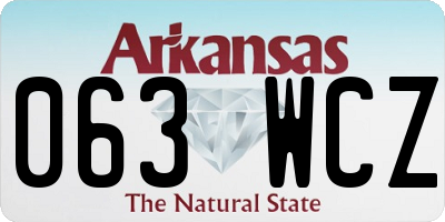 AR license plate 063WCZ