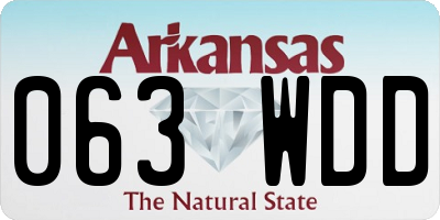 AR license plate 063WDD