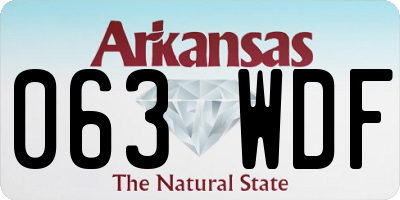 AR license plate 063WDF