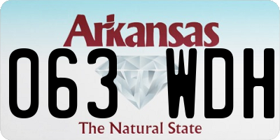 AR license plate 063WDH