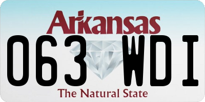 AR license plate 063WDI