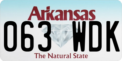 AR license plate 063WDK