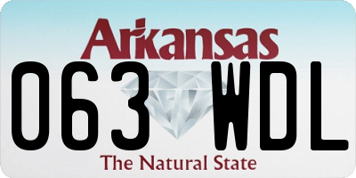 AR license plate 063WDL