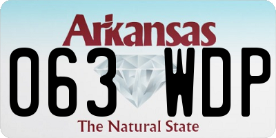 AR license plate 063WDP