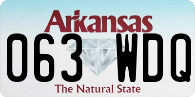 AR license plate 063WDQ