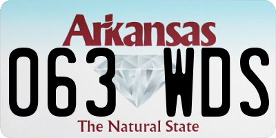 AR license plate 063WDS