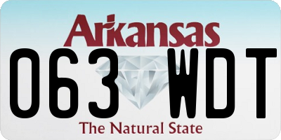 AR license plate 063WDT