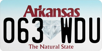 AR license plate 063WDU