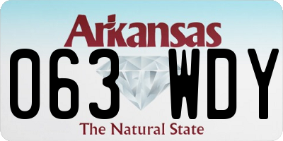 AR license plate 063WDY