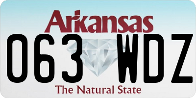 AR license plate 063WDZ