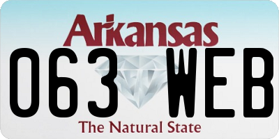 AR license plate 063WEB