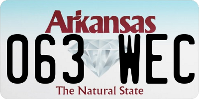 AR license plate 063WEC