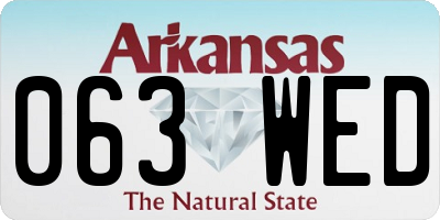AR license plate 063WED
