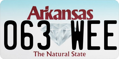 AR license plate 063WEE