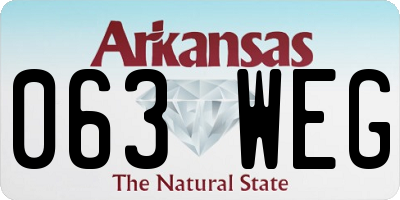 AR license plate 063WEG