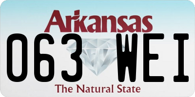 AR license plate 063WEI
