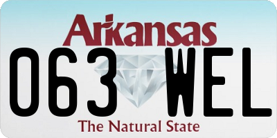 AR license plate 063WEL