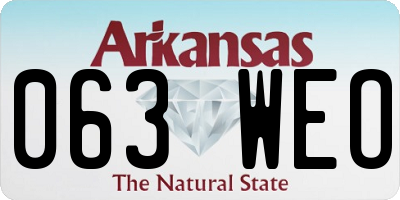 AR license plate 063WEO