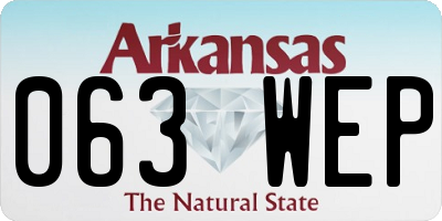 AR license plate 063WEP