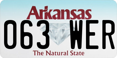 AR license plate 063WER