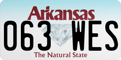 AR license plate 063WES