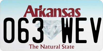 AR license plate 063WEV
