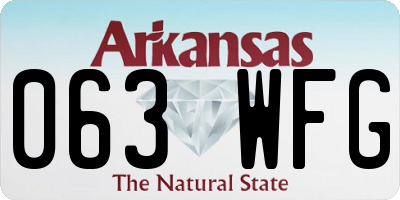 AR license plate 063WFG