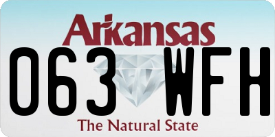 AR license plate 063WFH