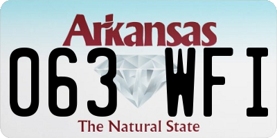 AR license plate 063WFI