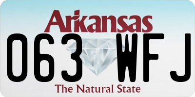 AR license plate 063WFJ