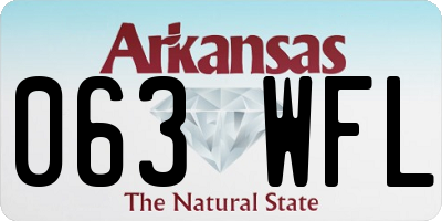 AR license plate 063WFL