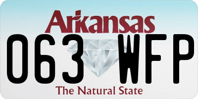 AR license plate 063WFP