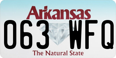 AR license plate 063WFQ