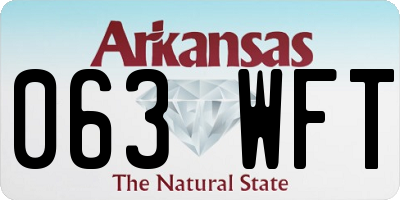 AR license plate 063WFT
