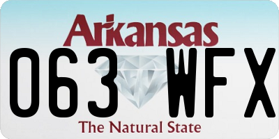 AR license plate 063WFX