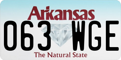 AR license plate 063WGE