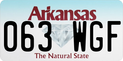 AR license plate 063WGF