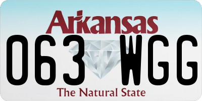 AR license plate 063WGG