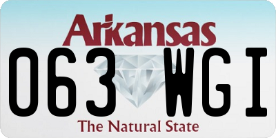 AR license plate 063WGI