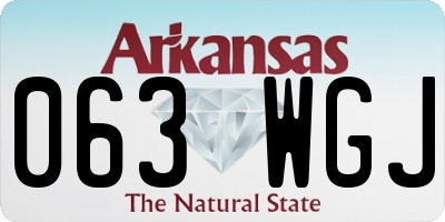 AR license plate 063WGJ