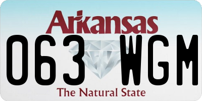 AR license plate 063WGM
