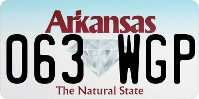 AR license plate 063WGP